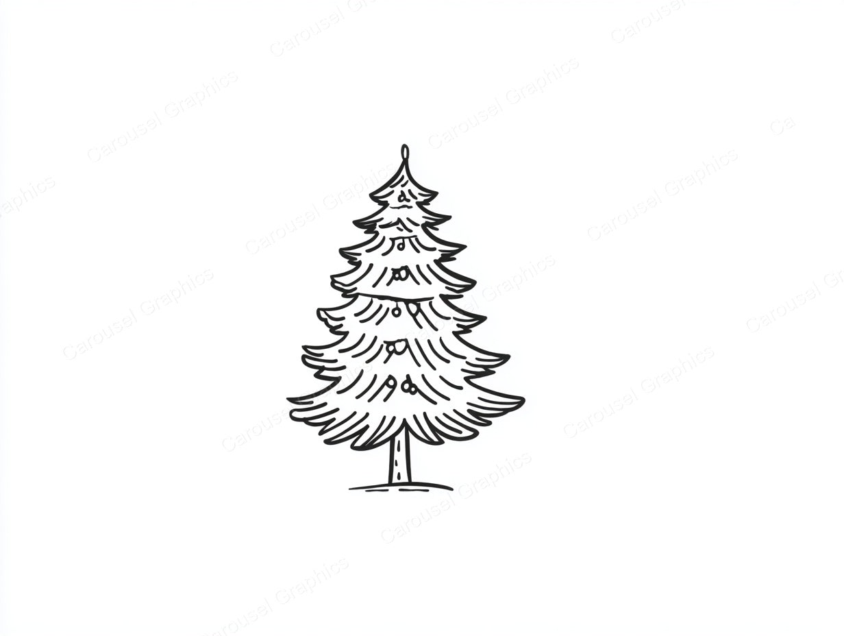 Christmas Tree Vector Graphic preview