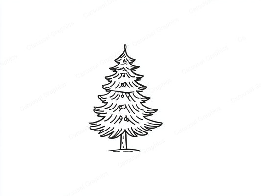Christmas Tree Vector Graphic preview