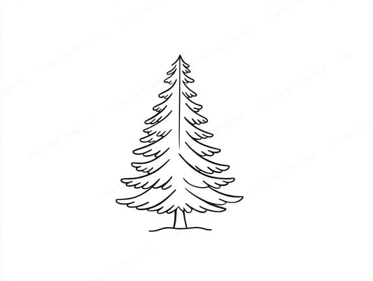 Christmas Tree Vector Graphic preview