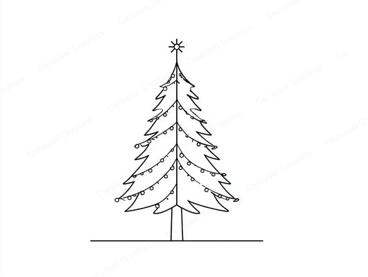 Christmas Tree Vector Graphic preview