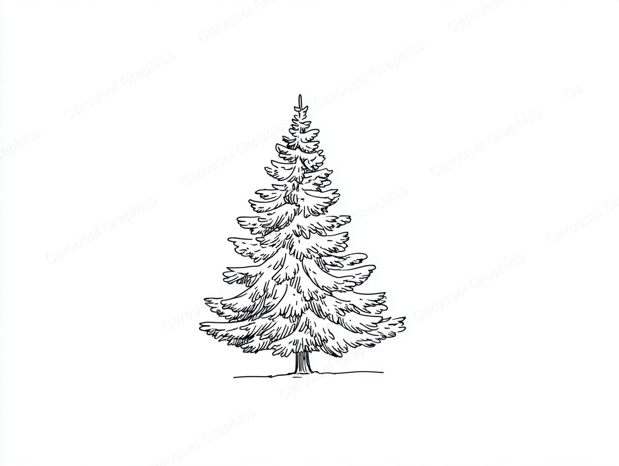 Christmas Tree Vector Graphic preview