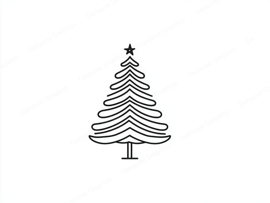 Christmas Tree Vector Graphic preview