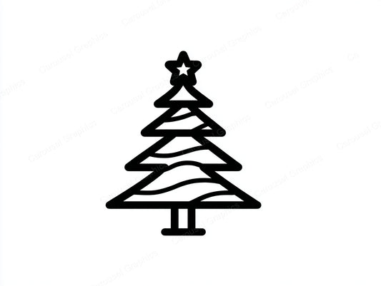 Christmas Tree Vector Graphic preview