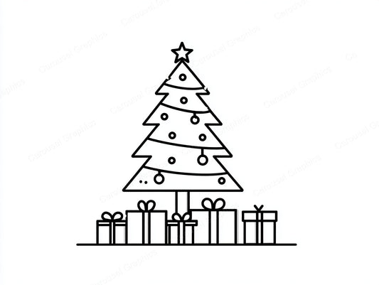 Christmas Tree Vector Graphic preview