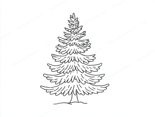 Christmas Tree Vector Graphic preview