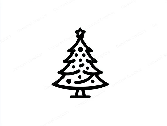 Christmas Tree Vector Graphic preview