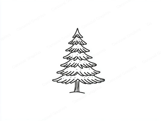 Christmas Tree Vector Graphic preview