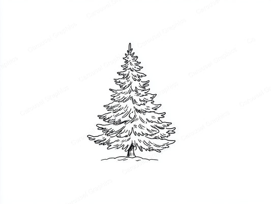 Christmas Tree Vector Graphic preview