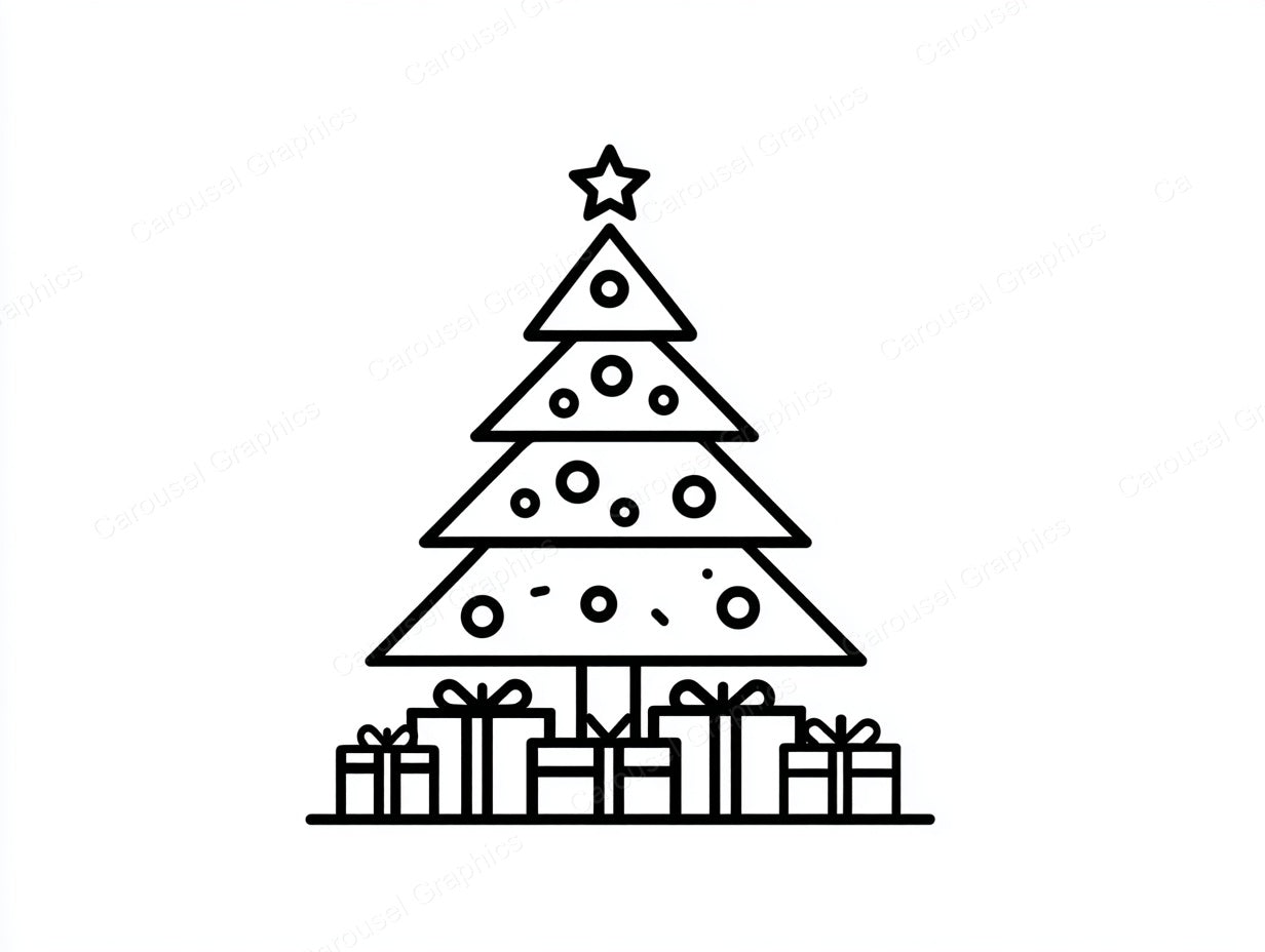 Christmas Tree Vector Graphic preview