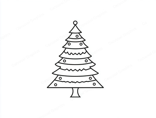 Christmas Tree Vector Graphic preview