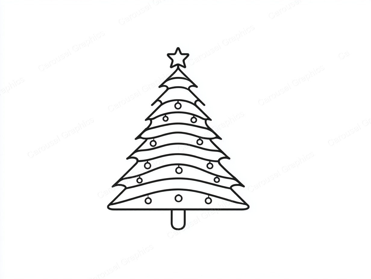 Christmas Tree Vector Graphic preview