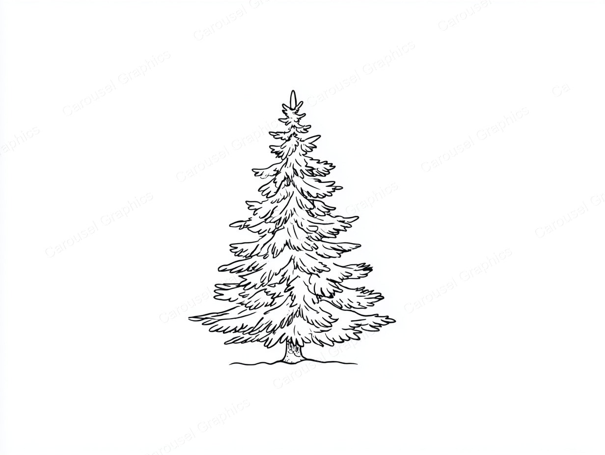 Christmas Tree Vector Graphic preview