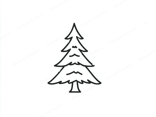 Christmas Tree Vector Graphic preview
