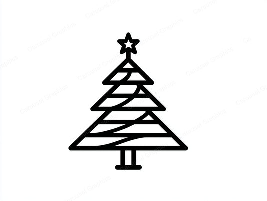 Christmas Tree Vector Graphic preview