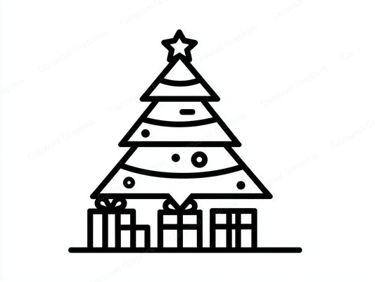 Christmas Tree Vector Graphic preview