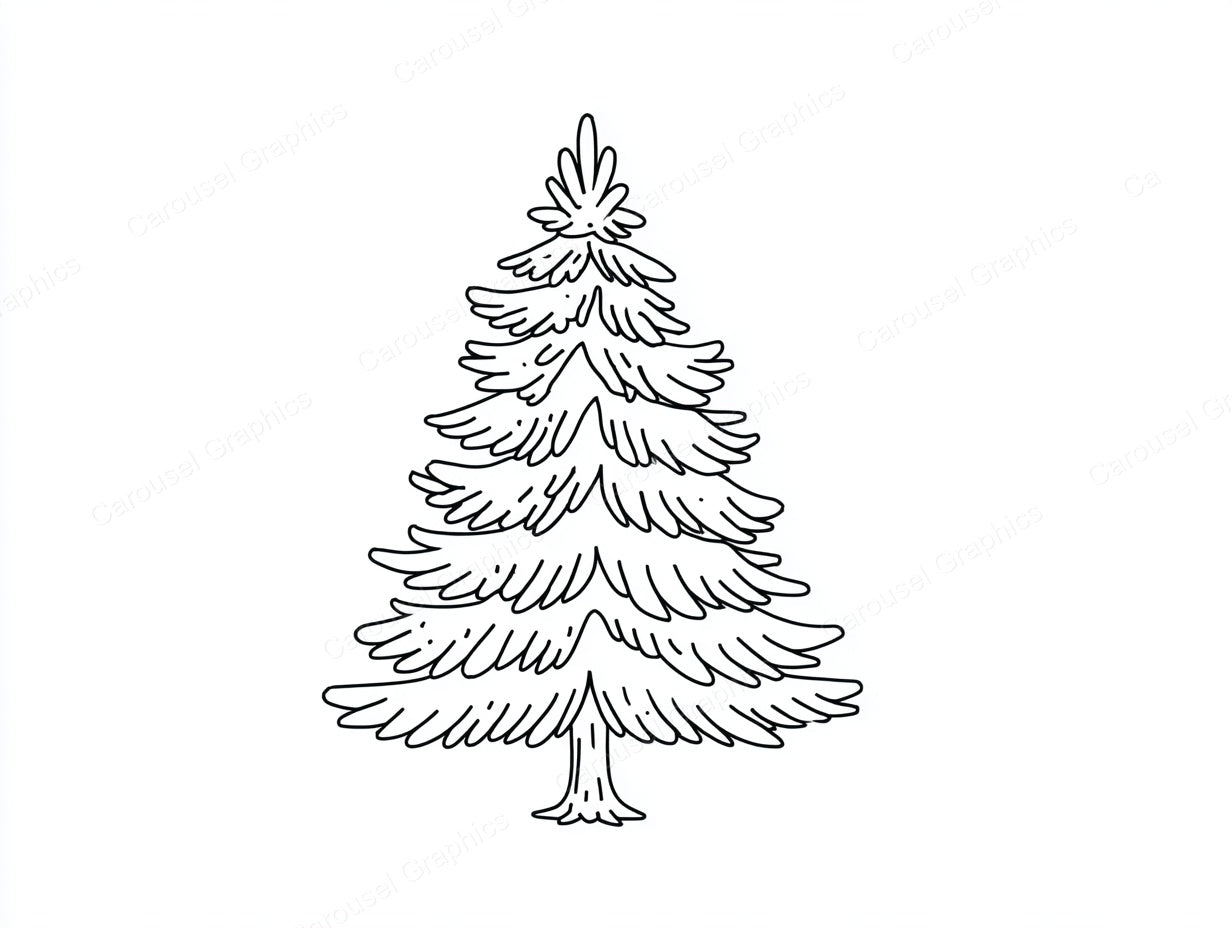 Christmas Tree Vector Graphic preview