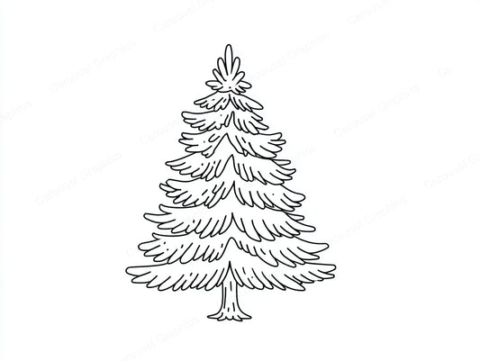 Christmas Tree Vector Graphic preview