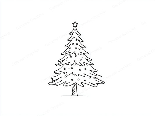 Christmas Tree Vector Graphic preview