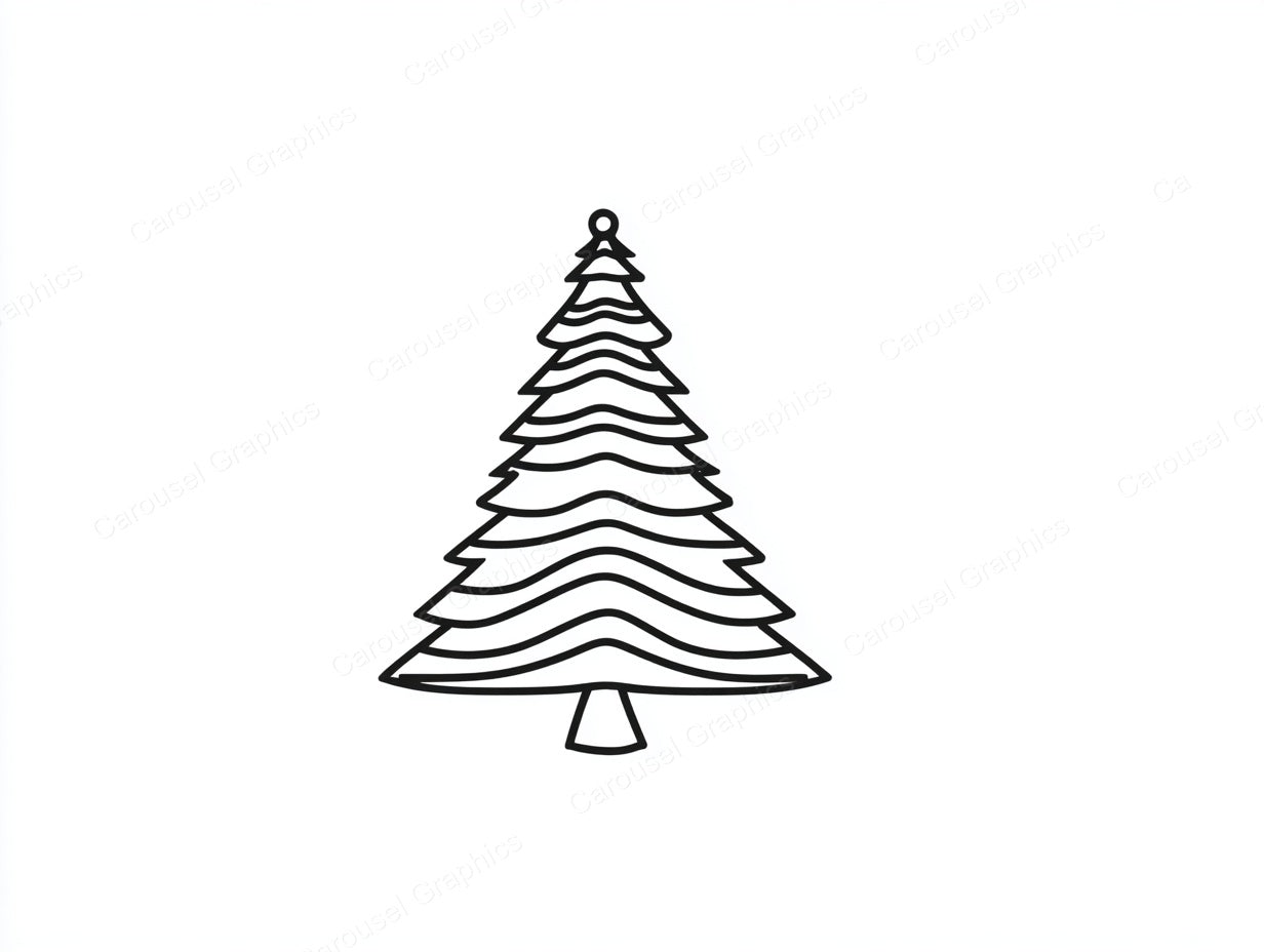 Christmas Tree Vector Graphic preview