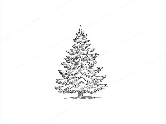Christmas Tree Vector Graphic preview