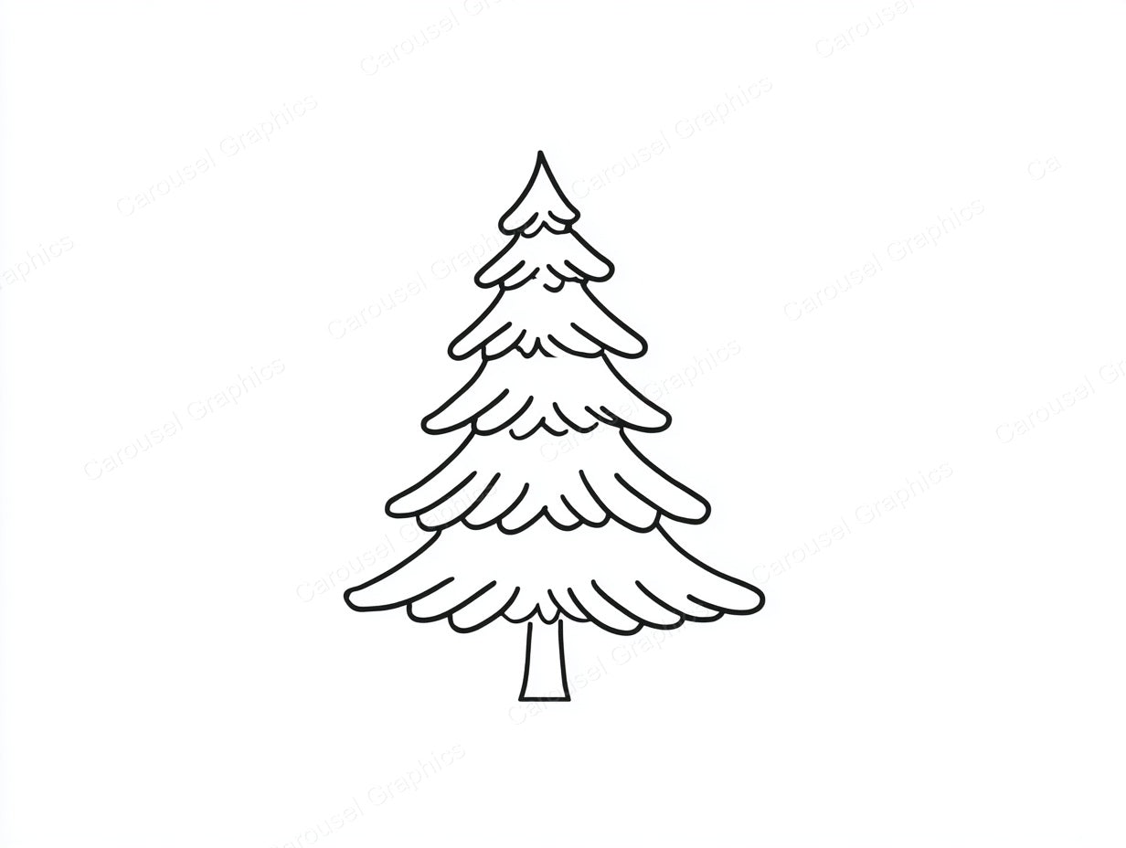 Christmas Tree Vector Graphic preview