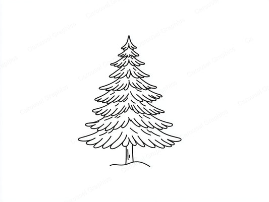 Christmas Tree Vector Graphic preview