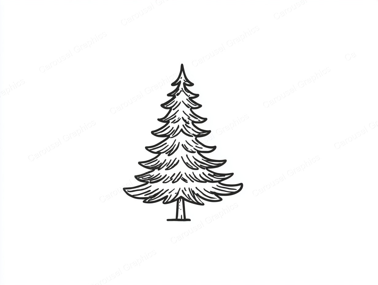 Christmas Tree Vector Graphic preview