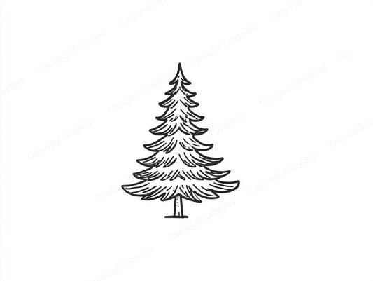 Christmas Tree Vector Graphic preview
