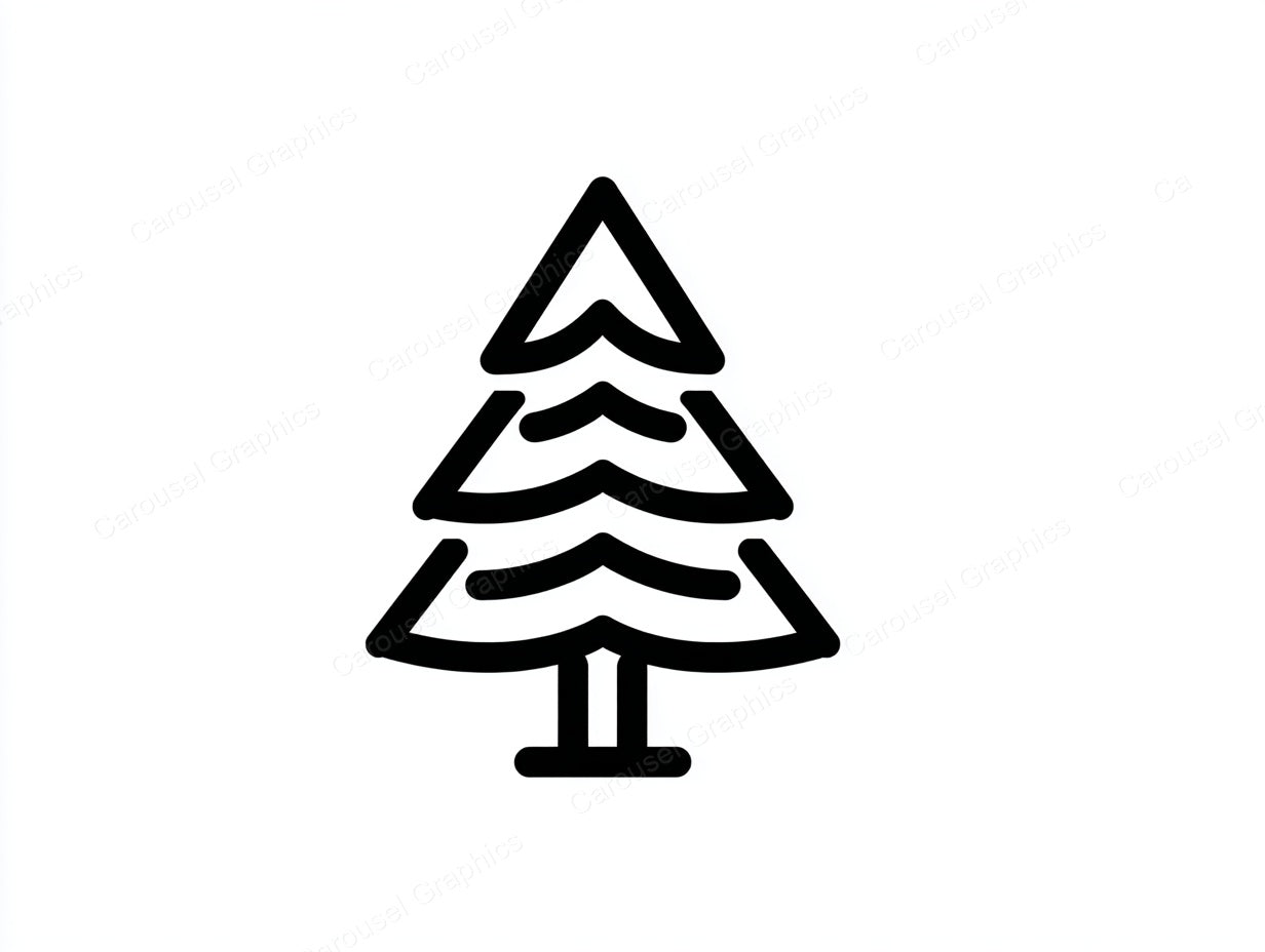 Christmas Tree Vector Graphic preview