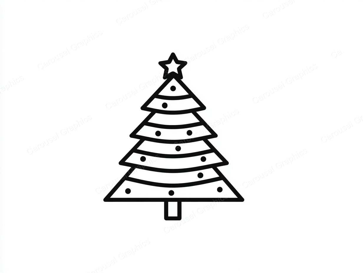 Christmas Tree Vector Graphic preview