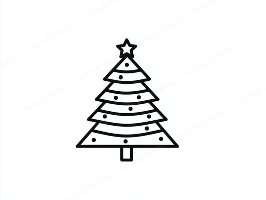 Christmas Tree Vector Graphic preview