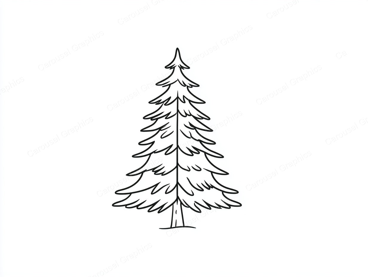 Christmas Tree Vector Graphic preview