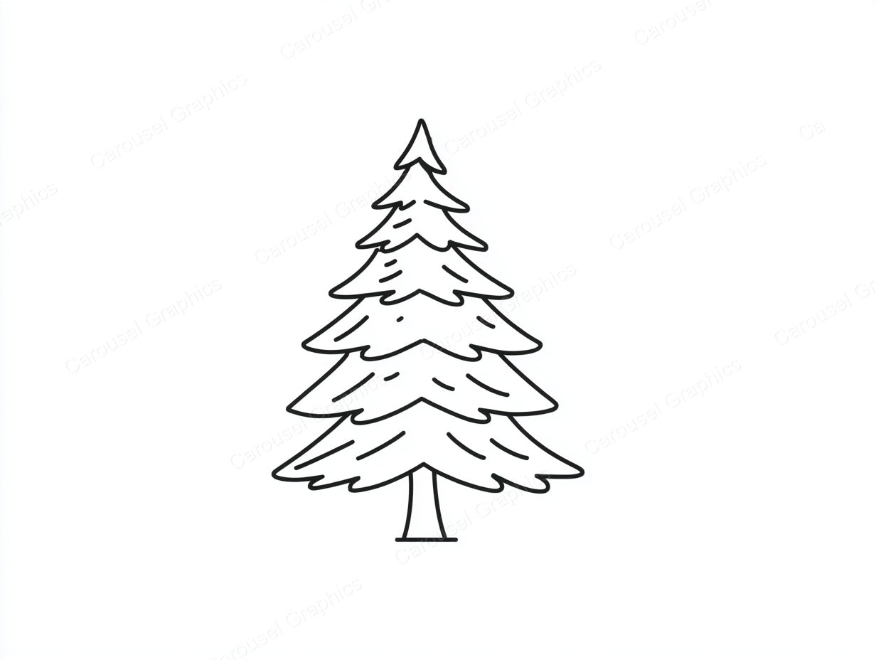 Christmas Tree Vector Graphic preview