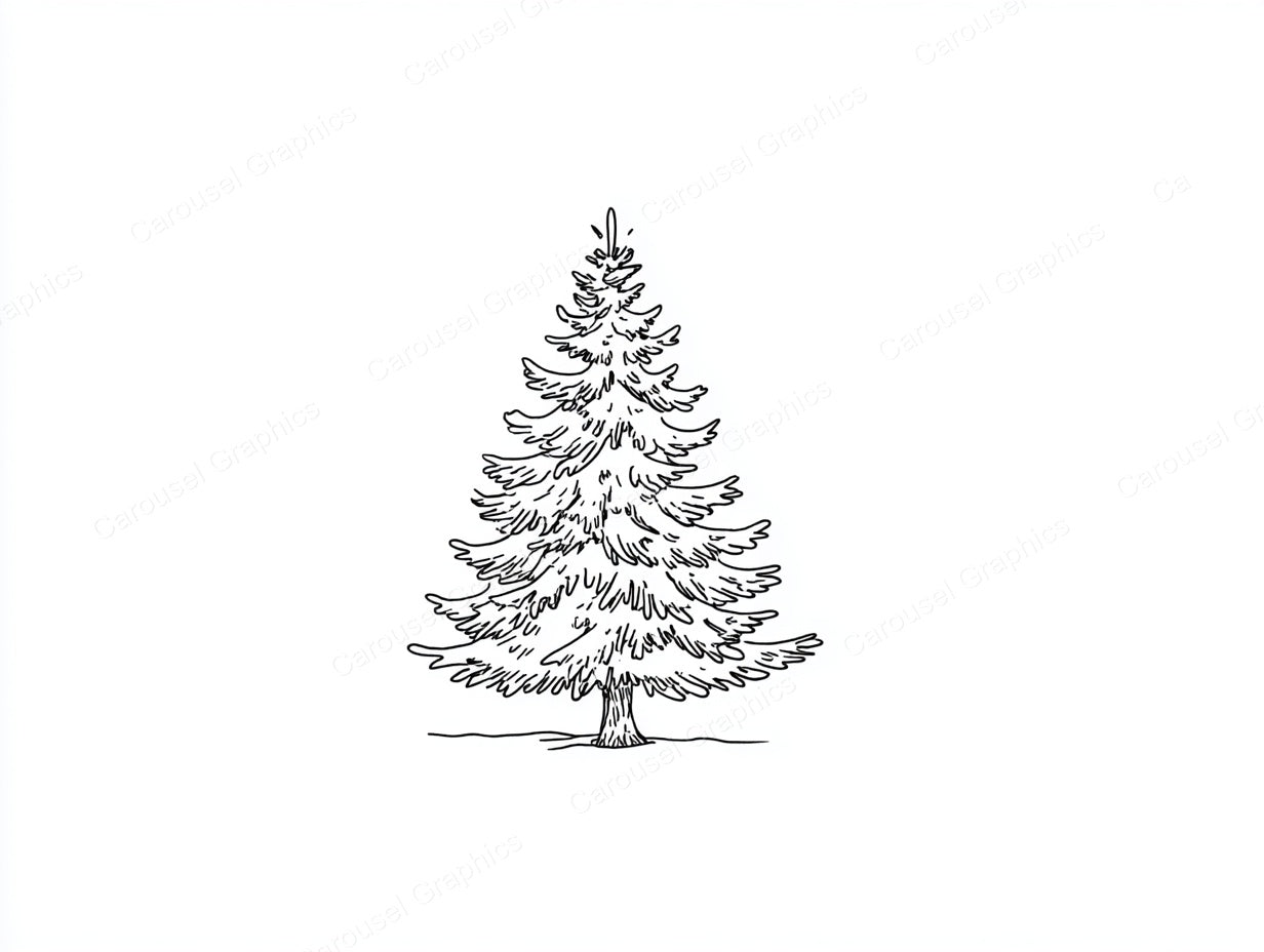 Christmas Tree Vector Graphic preview