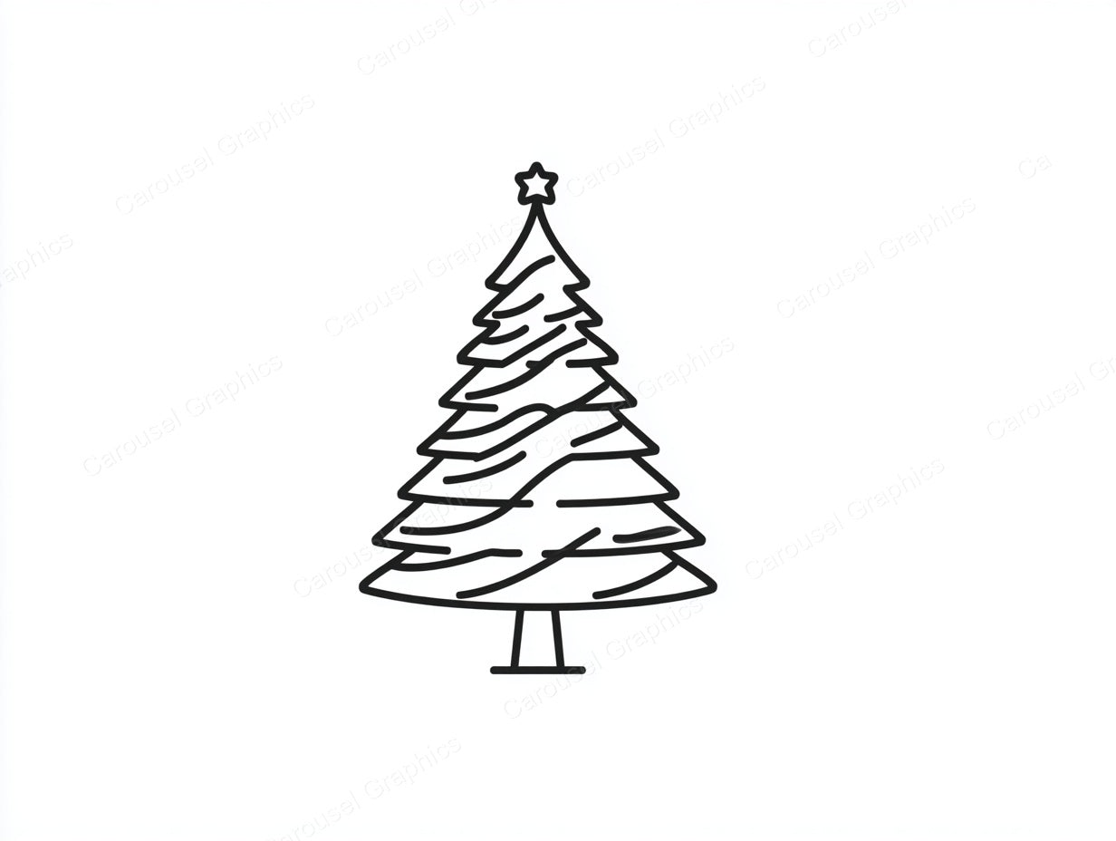 Christmas Tree Vector Graphic preview