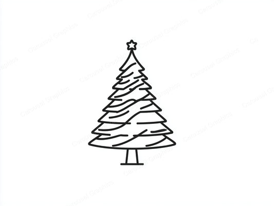Christmas Tree Vector Graphic preview