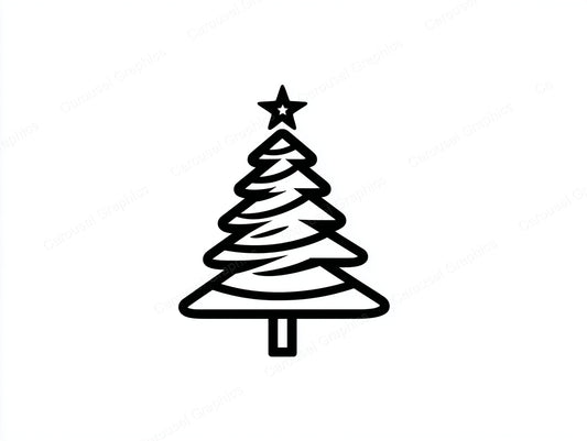 Christmas Tree Vector Graphic preview