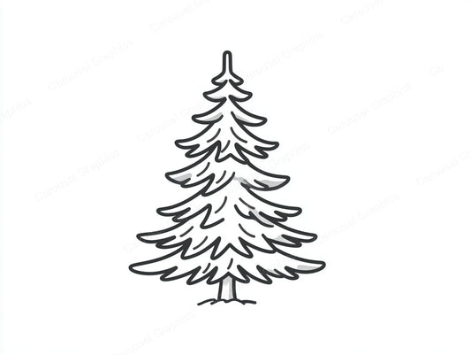 Christmas Tree Vector Graphic preview