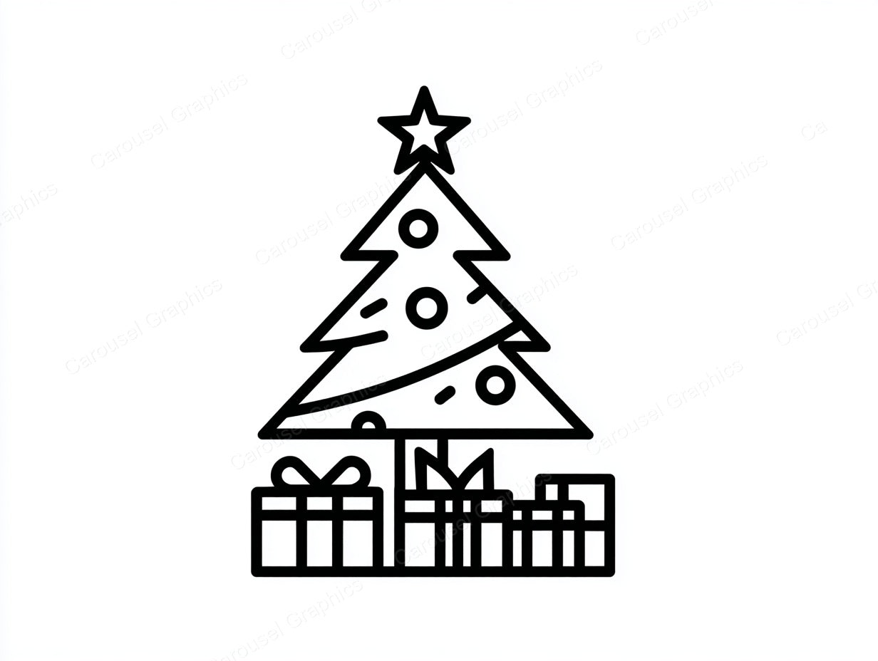 Christmas Tree Vector Graphic preview