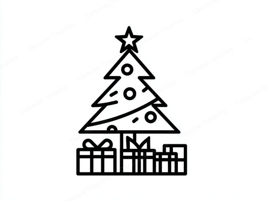 Christmas Tree Vector Graphic preview