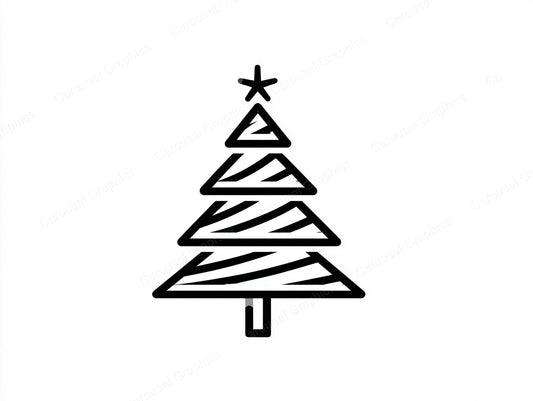 Christmas Tree Vector Graphic preview