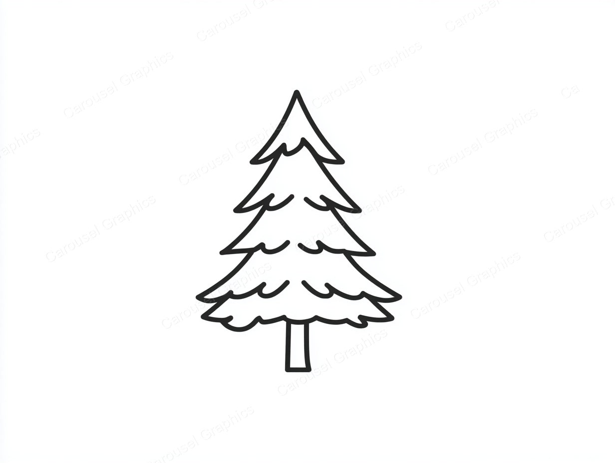 Christmas Tree Vector Graphic preview