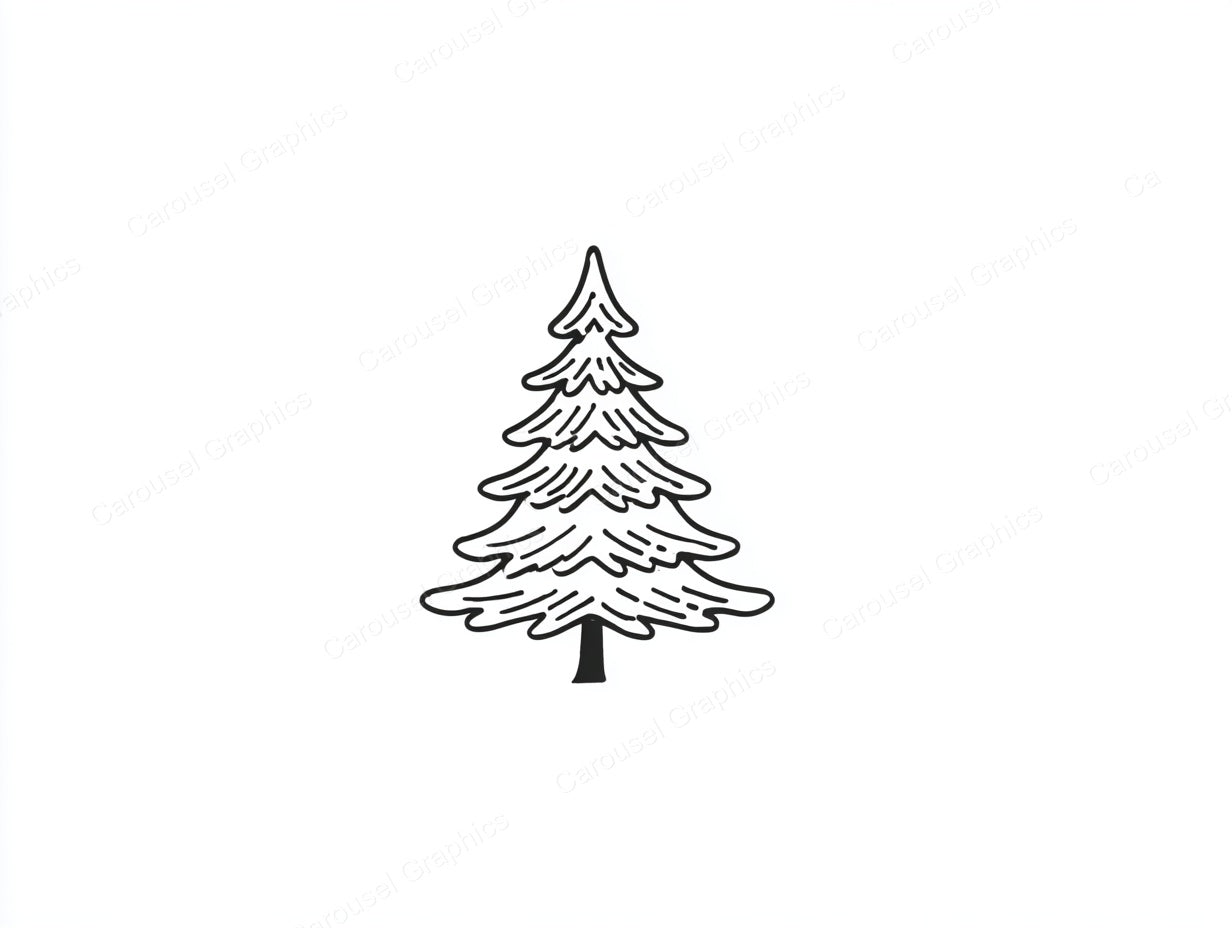 Christmas Tree Vector Graphic preview