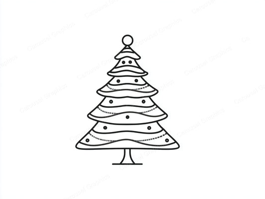 Christmas Tree Vector Graphic preview