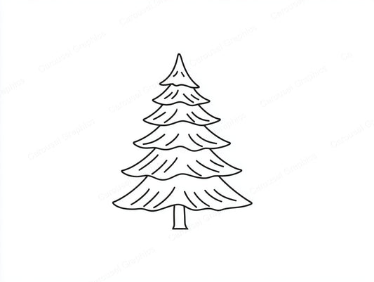 Christmas Tree Vector Graphic preview
