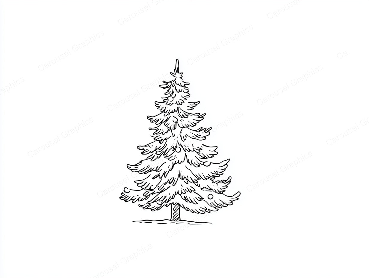 Christmas Tree Vector Graphic preview