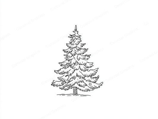 Christmas Tree Vector Graphic preview