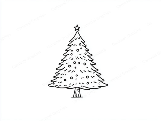 Christmas Tree Vector Graphic preview