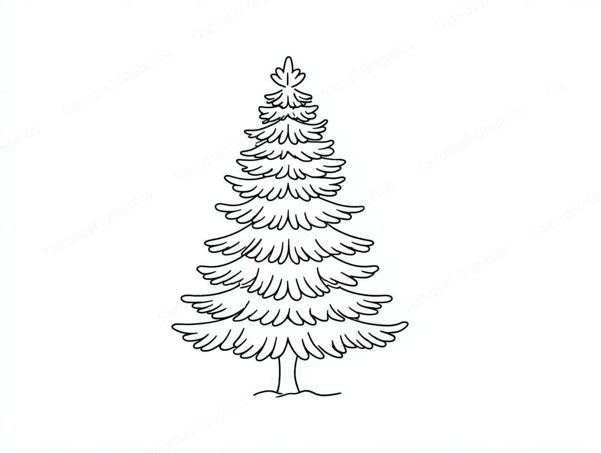 Christmas Tree Vector Graphic preview