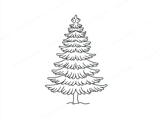 Christmas Tree Vector Graphic preview